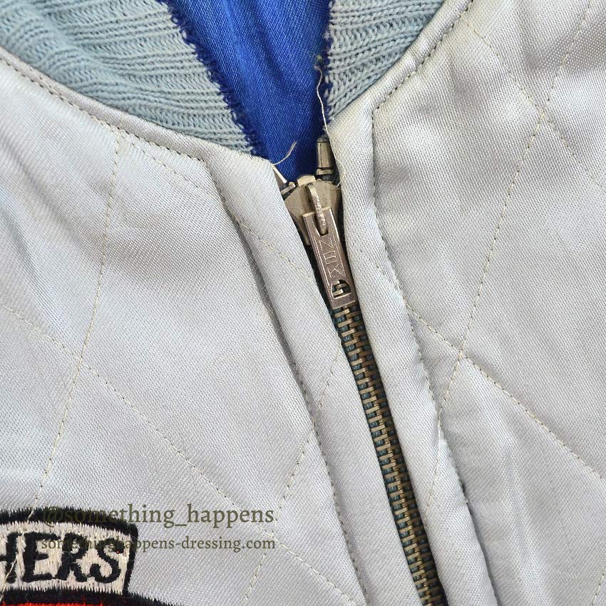 1950's JAPAN SOUVENIR JACKET 18TH FIGHTER BOMBER WING DOG PATCH...