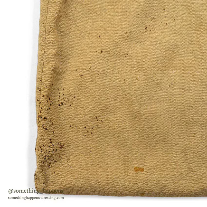 ~1940's AMERICAN RED CROSS LIGHT BROWN HBT APRON DITTY BAG...