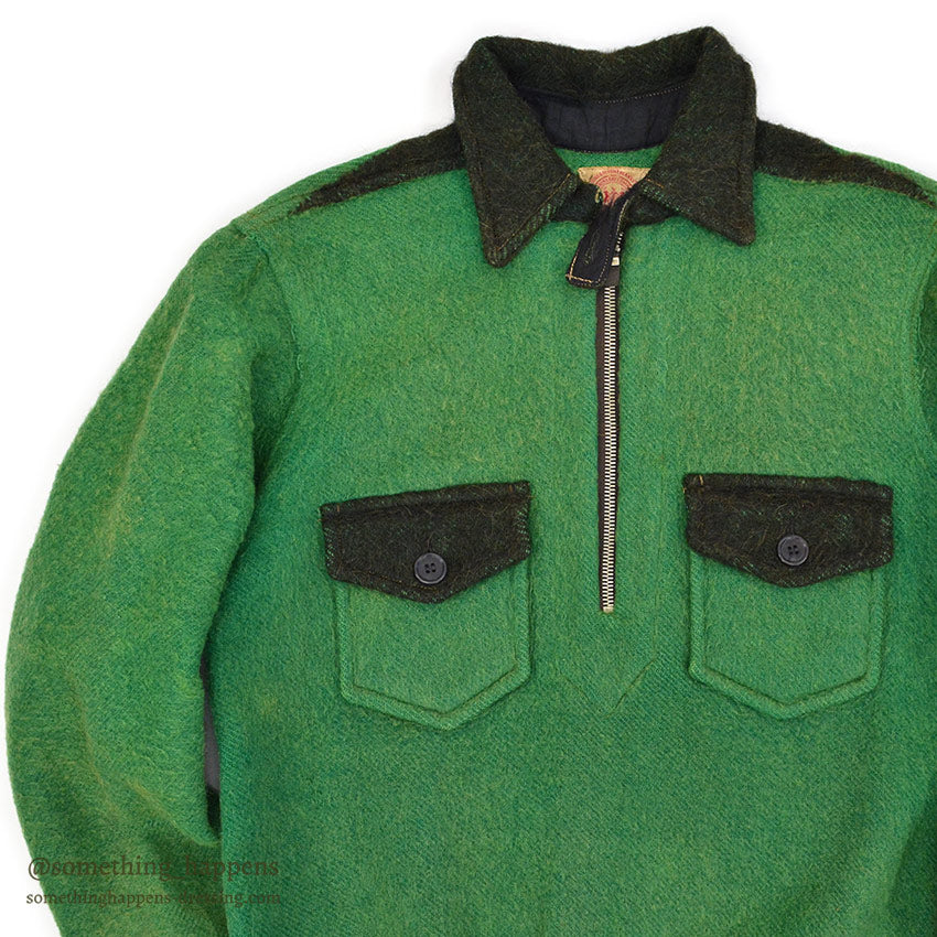 1920's HUDSON'S BAY COMPANY TWO-TONE WOOL JACKET / CHIN STRAP...