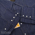 1970's~ DEADSTOCK SEARS ROEBUCKS WESTERN DENIM SHIRT ... X-LARGE