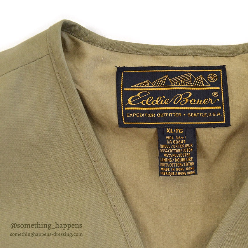 1980's EDDIE BAUER FISHING VEST / SHORT TYPE ... XL