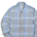 1950's SILVER WINGS RIFLE CLUB PLAID SHIRT... L