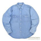 1980's FIVE BROTHER CHAMBRAY SHIRT...L