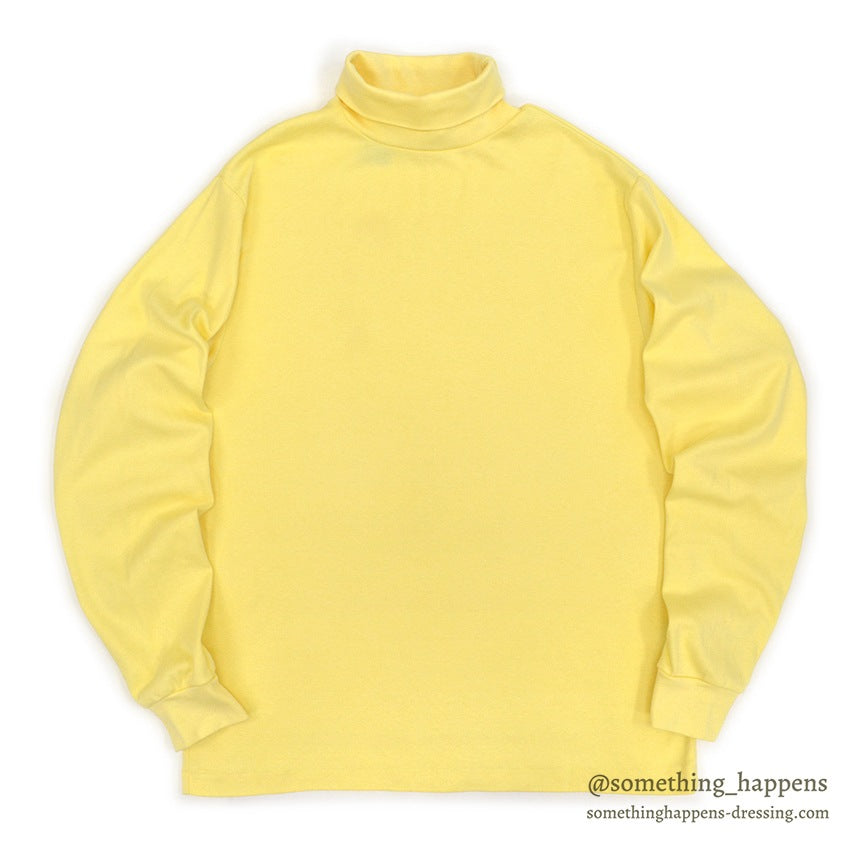 1980's~ EDDIE BAUER YELLOW TURTLE NECK TEE...L