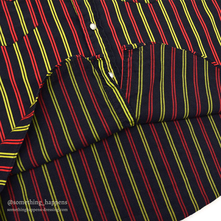 1950's GLENGARIFF BLACK & STRIPES WESTERN SHIRT...