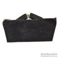 ~1970's OLD BLACK COTTON / LEATHER HUNTING BAG...