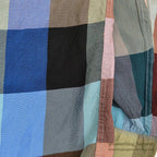 1960's TruVal BLOCK PLAID RAYON BLEND SHIRT... L