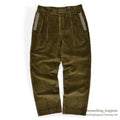 1990's WILLIS & GEIGER OLIVE GREEN CORDUROY PANTS...W34