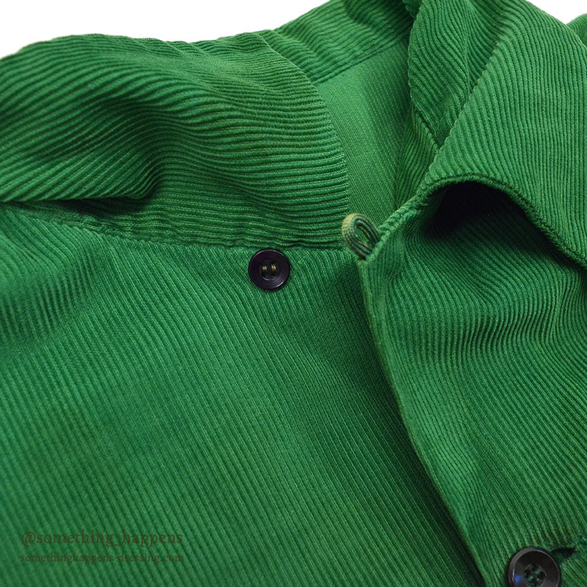 1950's UNKNOWN GREEN CORDUROY SHIRT...