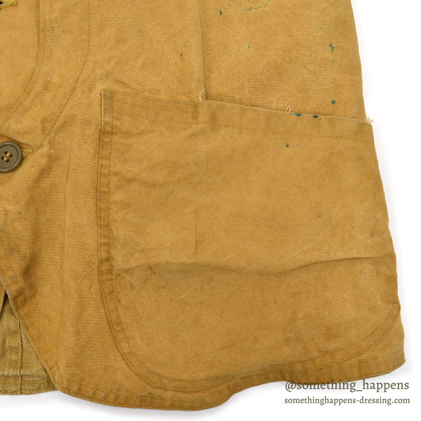 1950's BLUE BILL HUNTING VEST / HALF MOON POCKET...
