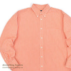1990's~ GAP ORANGE GINGHAM CHECK B/D SHIRT ... M