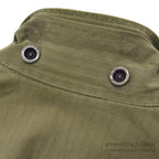 1940's U.S.ARMY WW2 M-43 HBT JACKET / UNUSUAL METAL BUTTON ... 38R