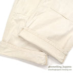 1950's Lee DOUBLE-KNEE OVERALL OFF WHITE / WITH APRON ... W42/L31