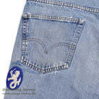 1960's LEVI'S 501 BIGE PATCHWORK / PERSONALIZED REPAIR ... W37/L29