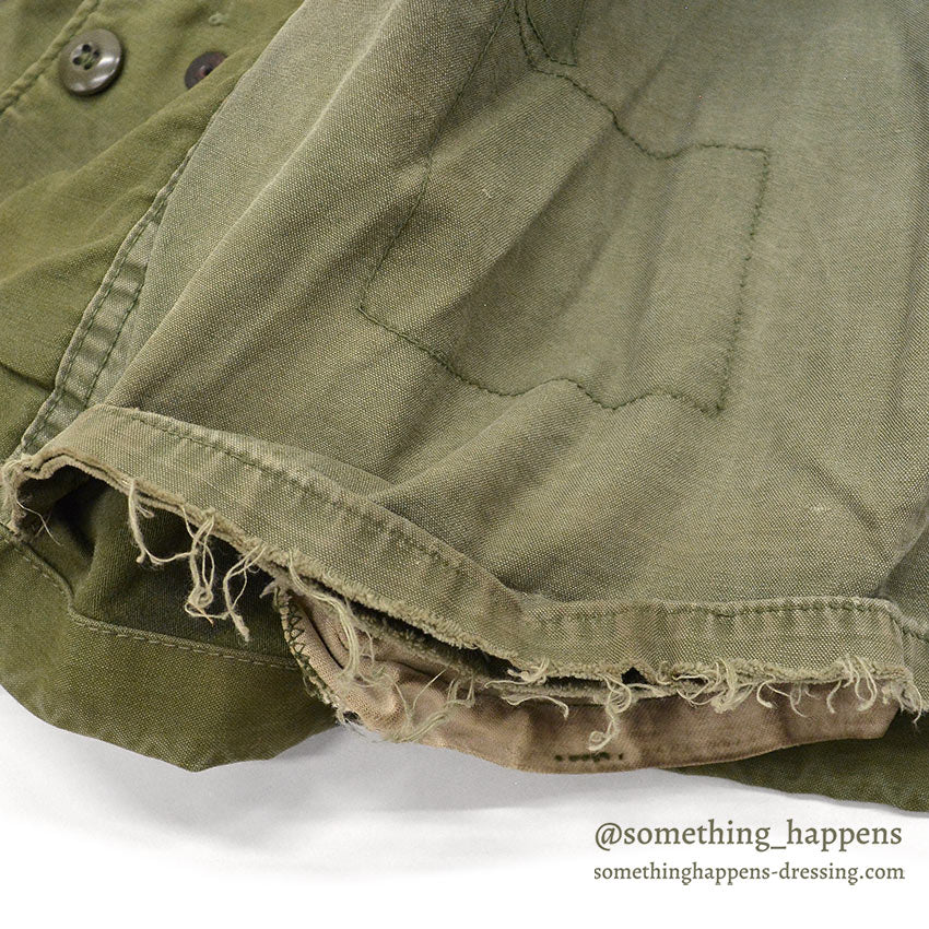1960's USARMY M-65 HAND PAINTED CAMO JACKET / 1st PATTERN...