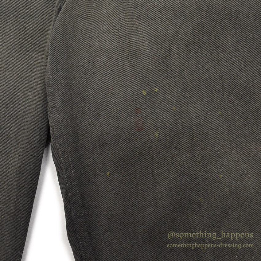 1930's BLACK FRISCO PANTS BACKLE BACK / HEAVY COTTON... W31/L29