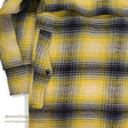 1940's~ YELLOW / BLACK PLAID DOUBLE MACKINAW WOOL JACKET / VERY RARE COLOR ...