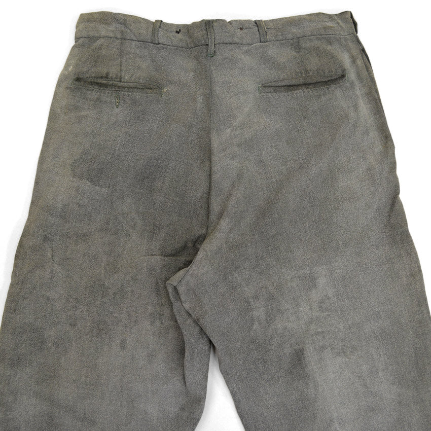 〜50's ごま塩 ブラックシャンブレー ワークパンツ... 実寸 W34×L28