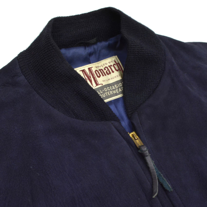 50's 'Monarch' Blue Nubuck Leather Jacket...