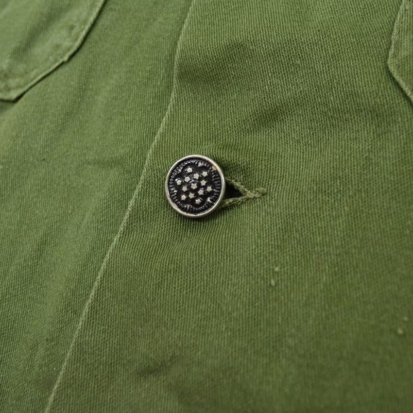 1950s US Army 13-Star Button Cotton Utility Shirt...