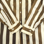 ~40's POWERS STRIPE LONG SLEEVE SHIRT'S... 151/2