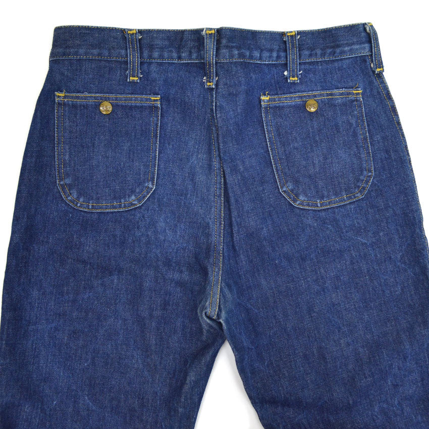 70's Lee 244-1347 デニムブッシュパンツ ストレート 濃紺 ...W34×L32