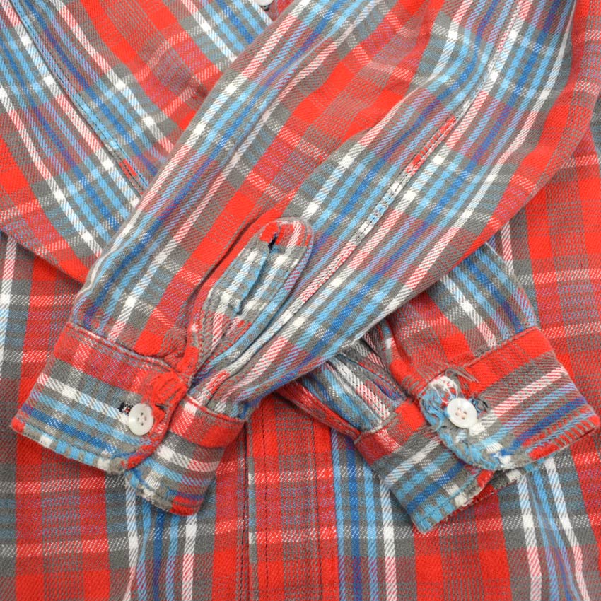 1950s-era old cotton flannel shirts with gussets...
