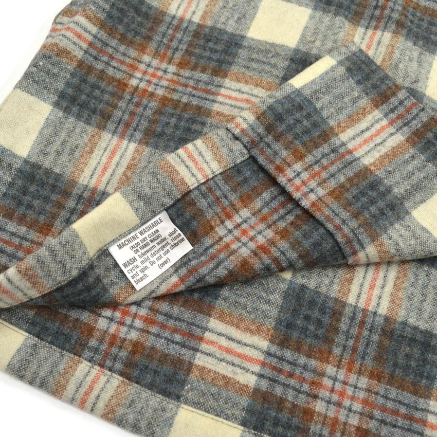 70's Deadstock PENDLETONPlaid Wool Shits  ... M