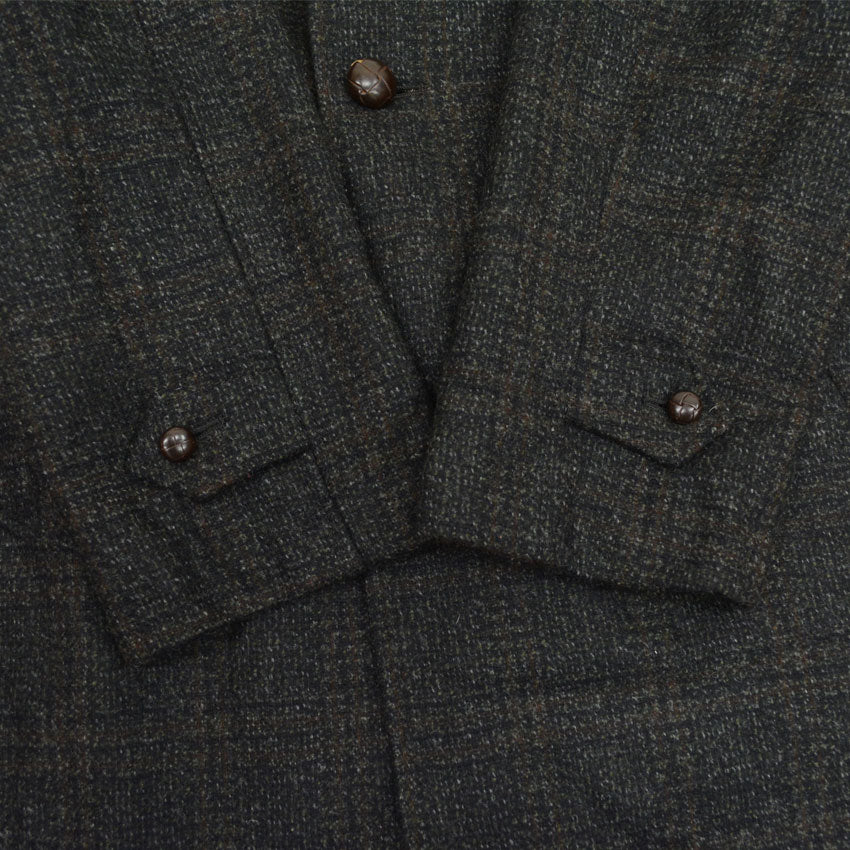 50's Deadstock PENNEYS Black Plaid Wool Coat...