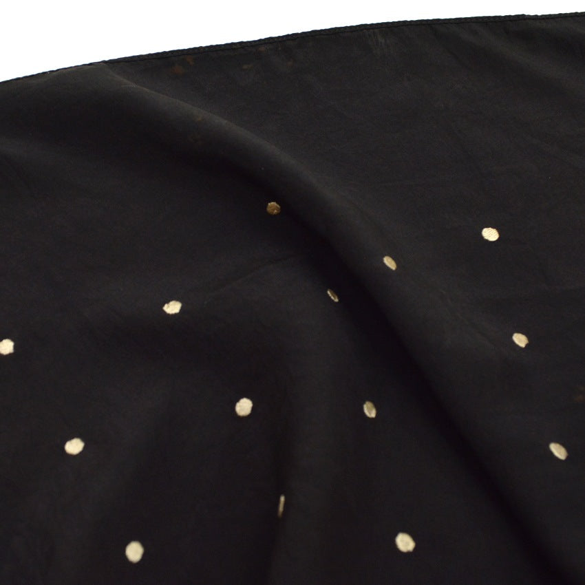 Old Polka Dots Black & Silver Scarf...