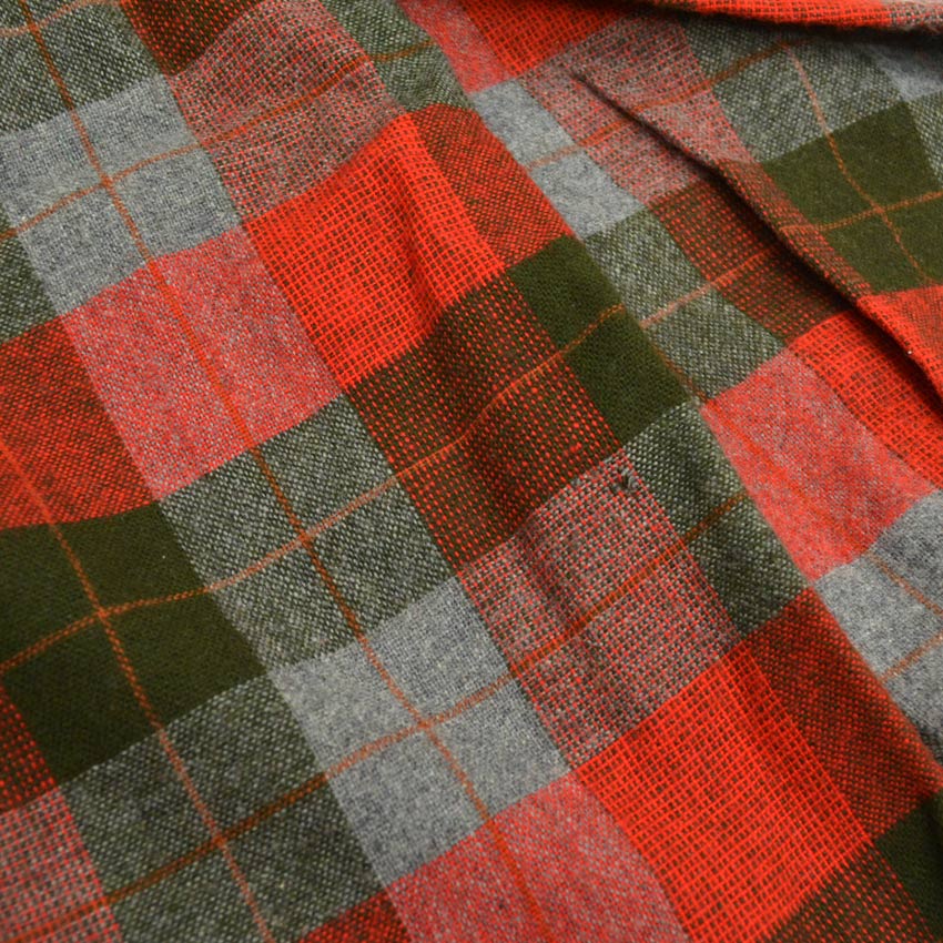 50's Cranbrook Red×Green wool check shirts...M