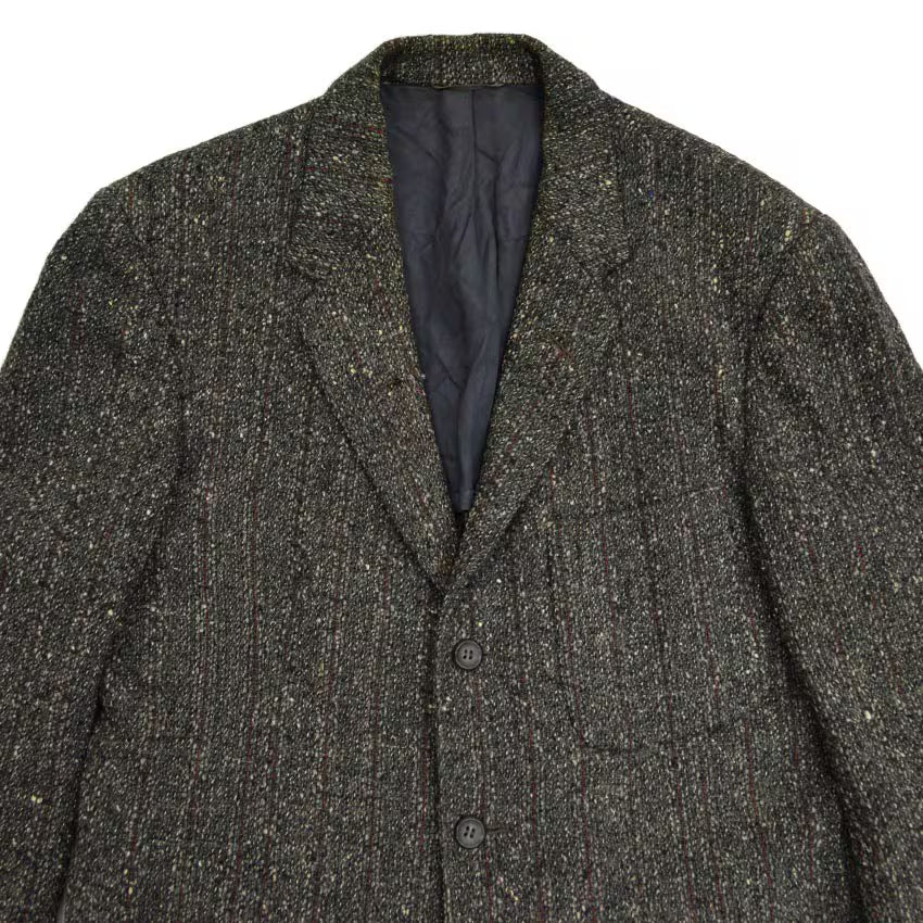1950s University Town Salt and Pepper Wool Tailored Jacket...