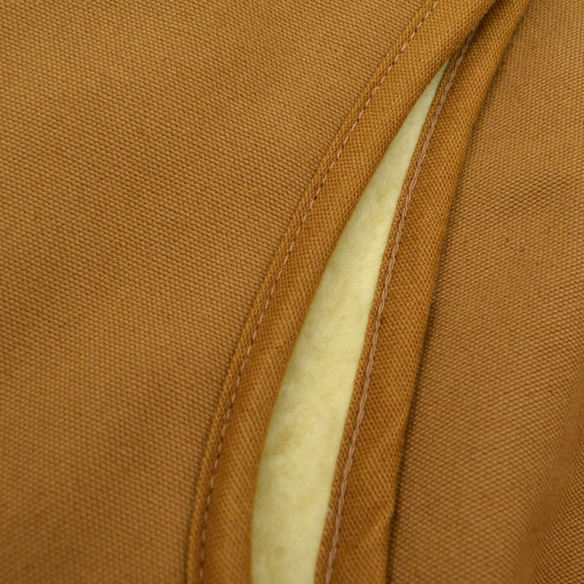 70's Deadstock Carhartt Brown Duck Vest with Boa... M