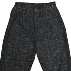 70's COTLER Fleck Pattern Black Wool Slacks...