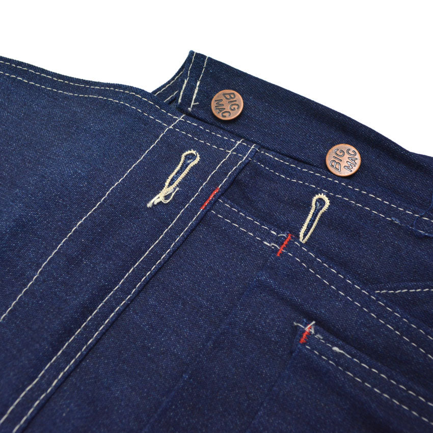 ~90's Deadstock BIGMAC Double Knee Denim Overalls with Apron ...36x34