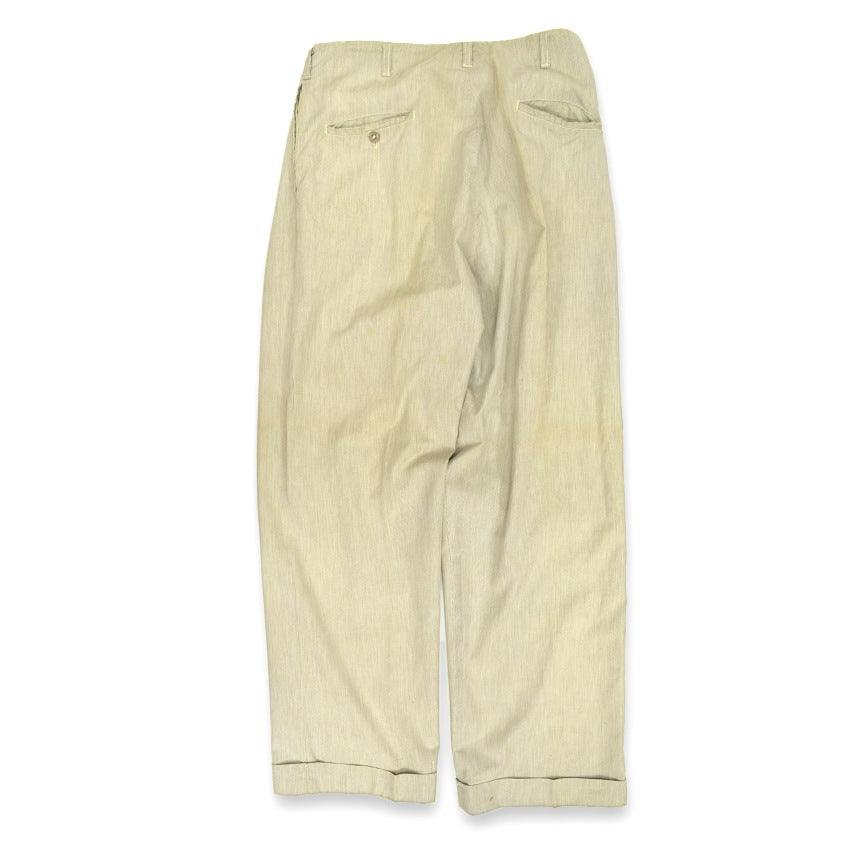60's LEVI'S Casuals Brown Pin Stripe Cotton Slacks... 31×29