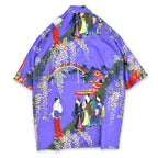 80s-era KIMONO Ukiyo-e Souvenir Robe, Made in Japan...