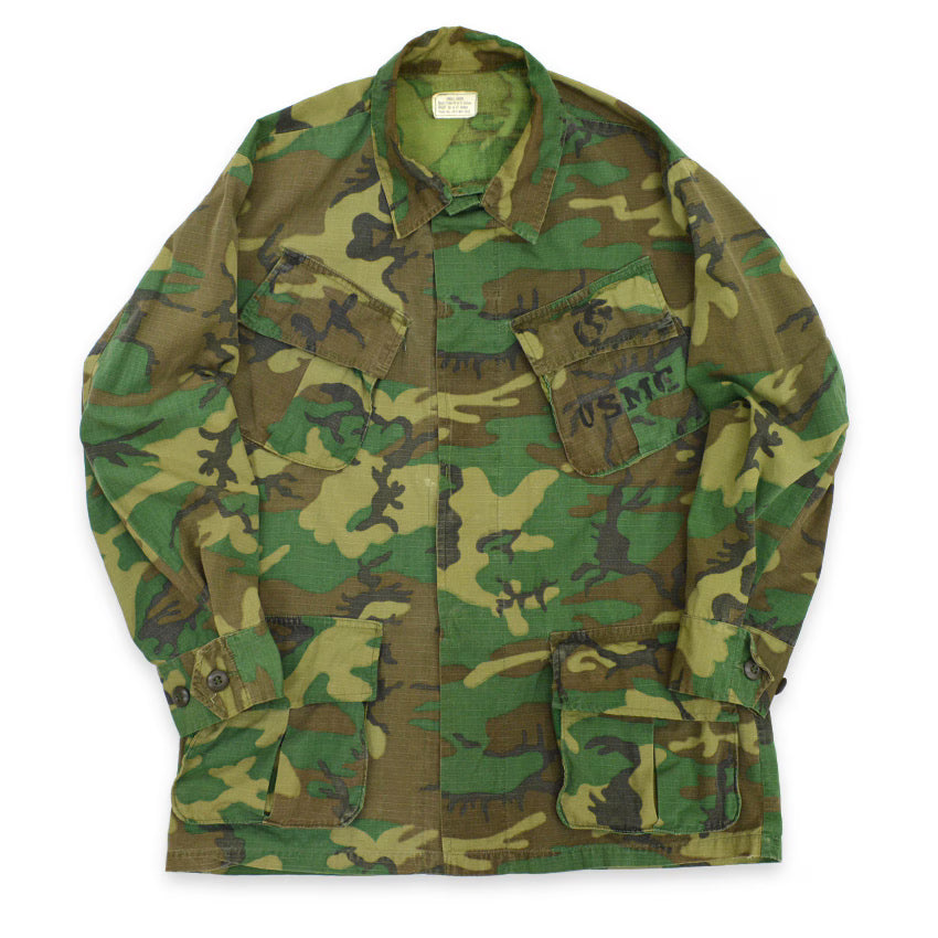 70's USMC ERDL Brown Leaf Jungle Fatigue Jacket ... SS