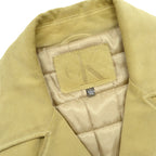 80s Calvin Klein suede leather jacket, made in Italy... L