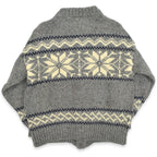 70's~ GRIGOROPOULOS BROS Snowflake Wool knit Sweater... XL