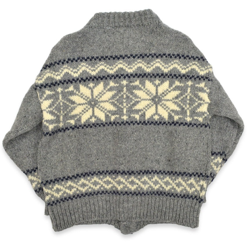 70's~ GRIGOROPOULOS BROS Snowflake Wool knit Sweater... XL
