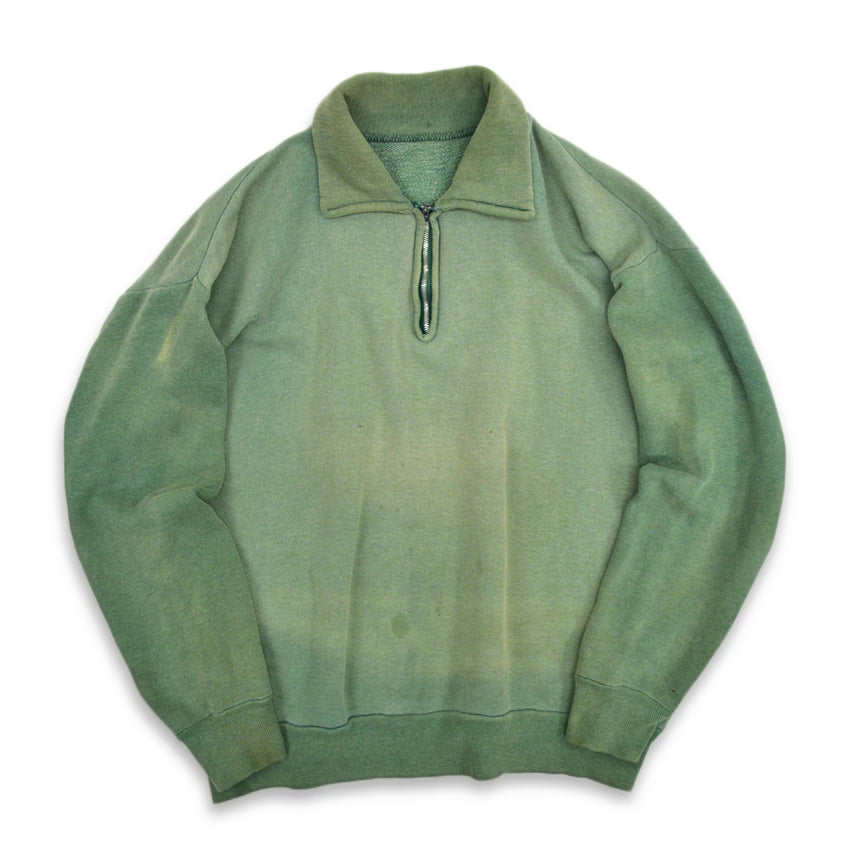 ~60's Faded Color Half Zip Sweatshirt...