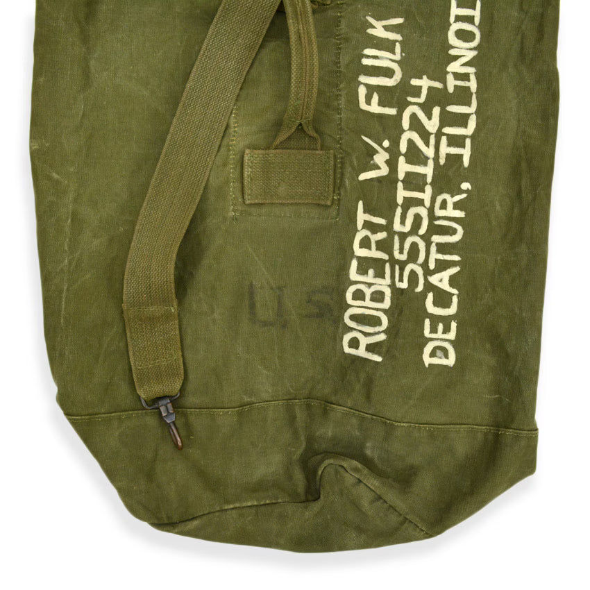 ~50's USARMY HANDPAINT DUFFLE BAG...