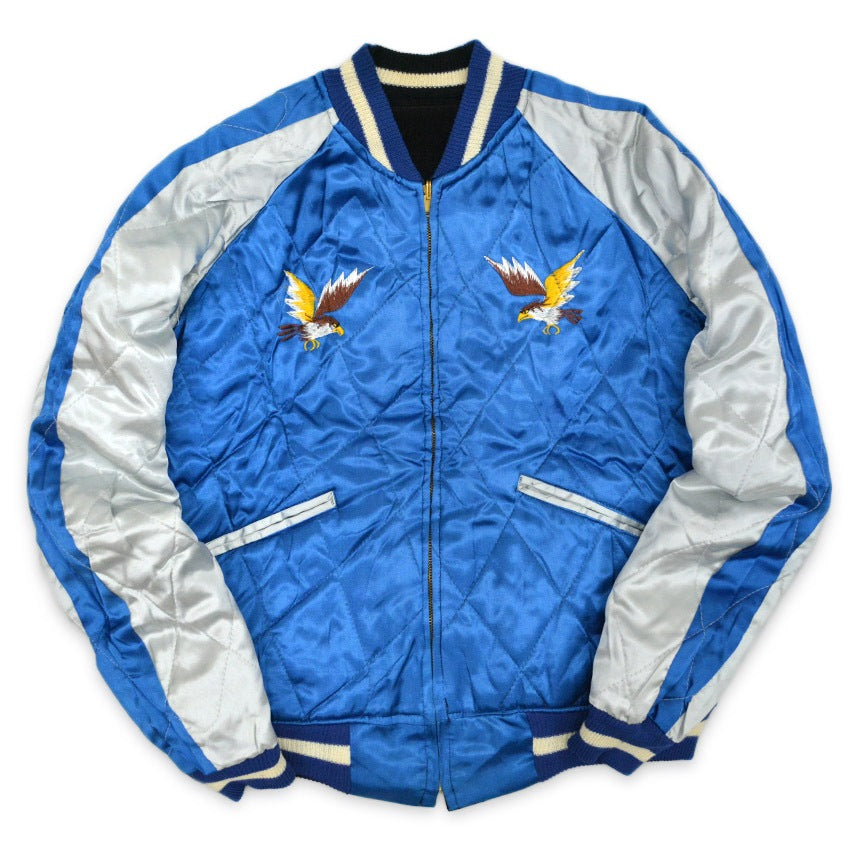 1950s THULE GREENLAND SOUVENIR JACKET (Sukajan, black velvet)...