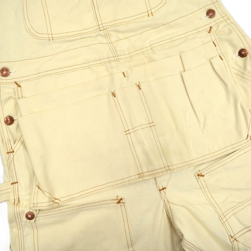 1970's BIGMAC 生成り DOUBLE KNEE OVERALL WITH APRON ... W34 L31