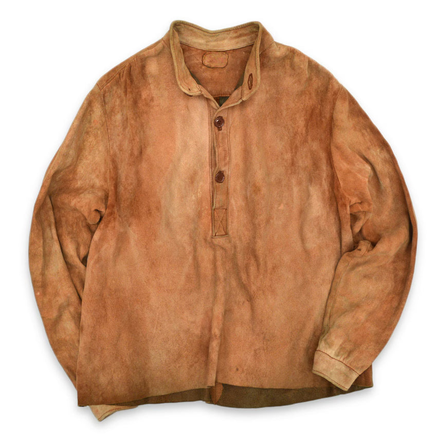 1960's~ NUBUCK LEATHER PULLOVER SHIRTS...