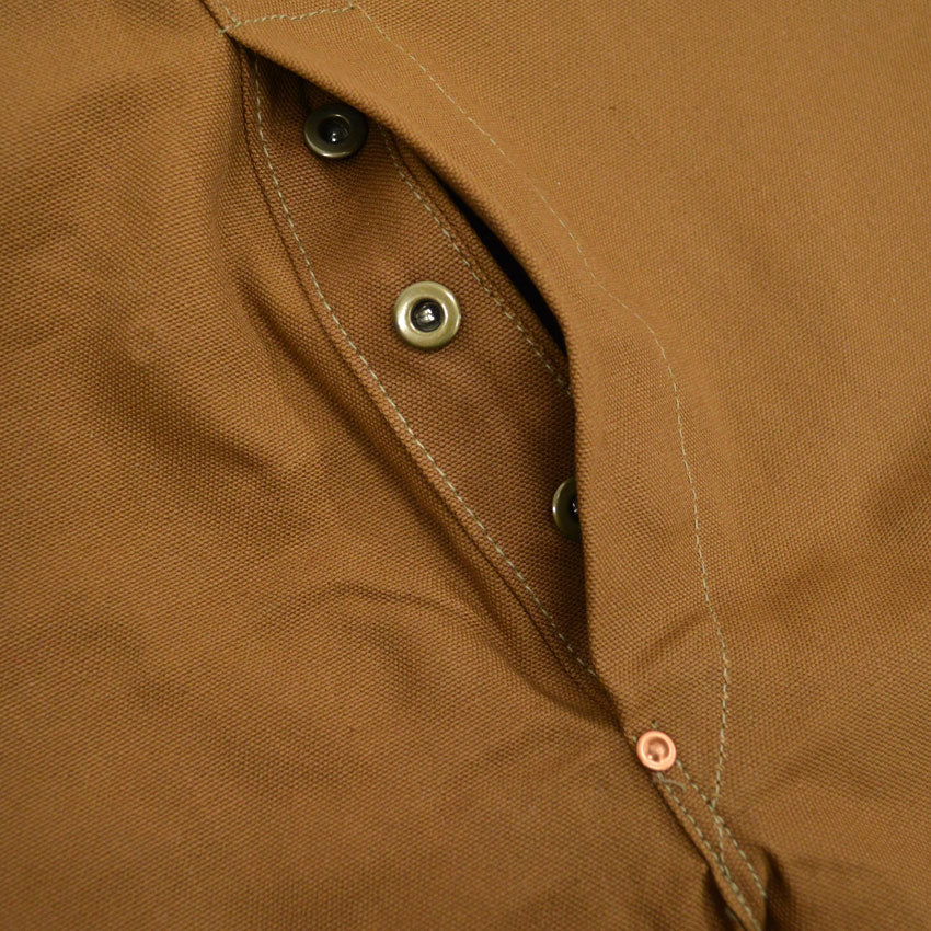 1970's DEADSTOCK CARHARTT BROWN DUCK DOUBLE KNEE OVERALL... W36 L28