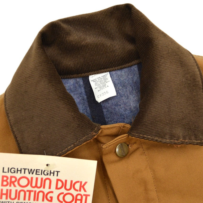1970's~ DEADSTOCK CARHARTT BROWN DUCK HUNTING COAT...M