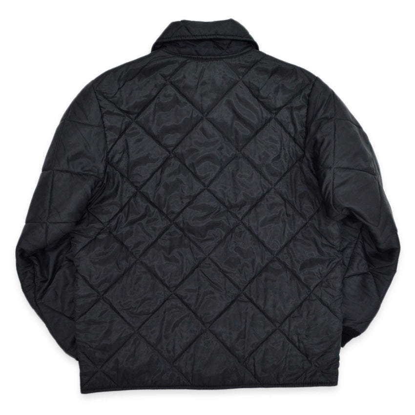 1990's BIG SMITH ALL BLACK QUILTED JACKET...M