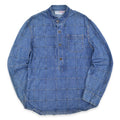 1970's ON TIME DENIM PATCHWORK PULL OVER SHIRT...L